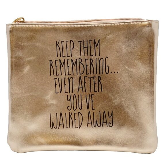 Rose Gold Metallic Women Cosmetic Bag.  Keep Them Remembering even after... - Picture 1 of 1